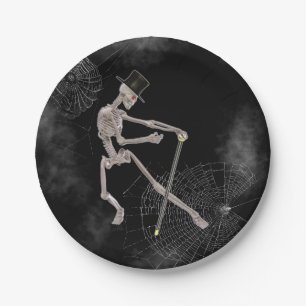 Spooky Dancing Skeleton Papieren Bordje