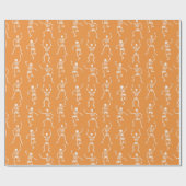 Spooky Dancing Skeletons Pattern Cadeaupapier (Vlak)