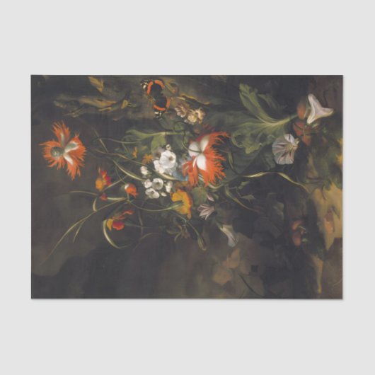 Spooky Dark Flowers Scene Tissuepapier (Voorkant)