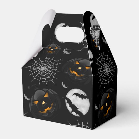 Spooky Dark Halloween Pattern Bedankdoosjes (Achterkant)