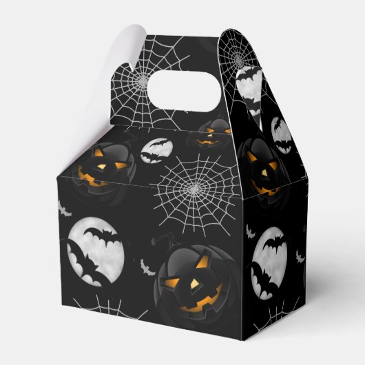 Spooky Dark Halloween Pattern Bedankdoosjes (Voorkant Zijde)
