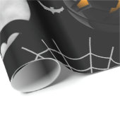 Spooky Dark Halloween Pattern Cadeaupapier (Rol Hoek)