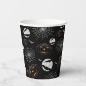 Spooky Dark Halloween Pattern Papieren Bekers (Voorkant)