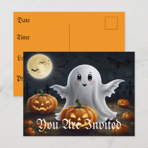 Spooky Delight: spookachtig Halloween-plezier Uitnodiging Briefkaart
