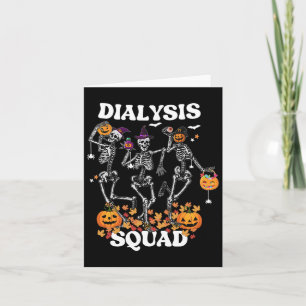 Spooky Dialyse Squad Nurse Skeleton Dancing Daily Kaart