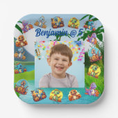 Spooky dinosaurus Halloween Verjaardagspapier bord (Voorkant)