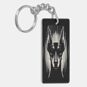  Spooky Doberman Acryl Sleutelhanger (Voorkant Links)