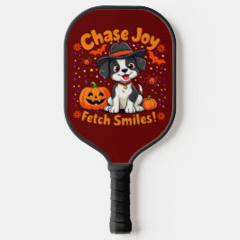 Spooky Dog Art: Haal Halloween Joy & Smiles op! Pickleball Paddle