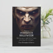 Spooky Dracula Halloween Groet Feestdagenkaart (Staand voorkant)