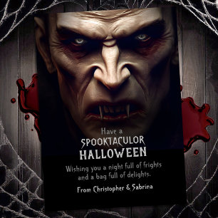 Spooky Dracula Halloween Groet Feestdagenkaart