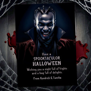 Spooky Dracula Vampier Halloween Groet Feestdagenkaart