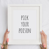 Spooky Drink Bar Halloween | Zwart-wit gif Poster