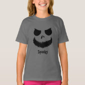 Spooky Dual Face voor- en achterkant Halloween T-shirt (Voorkant)