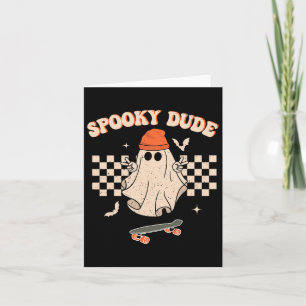 Spooky Dude Peuter Retro Groovy Hippie Halloween Kaart