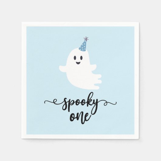Spooky Een Leuke Ghost Halloween 1e Verjaardag Servet (Voorkant)