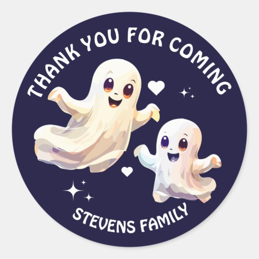 Spooky een Schattige Halloween spook verjaardag Da Ronde Sticker (Voorkant)