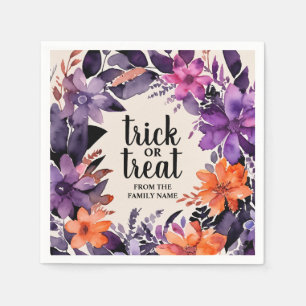 Spooky Elegance Halloween Bloemen Krans Collectie Servet