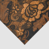 Spooky Elegant Sinaasappel Hallloween schedel op D Tissuepapier (Detail)