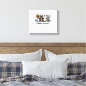 Spooky en Feral Funny Halloween Wasbeer Canvas Afdruk (Insitu (Slaapkamer))