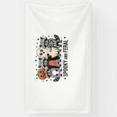 Spooky en Feral Funny Halloween Wasbeer Spandoek (Verticaal)