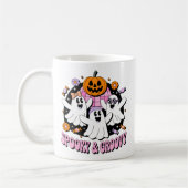 Spooky en Groovy Disco Ghosts Retro Halloween Koffiemok (Links)