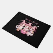 Spooky en lieve Schattigee heksenkat Oversized T-s Deurmat (Schuin)