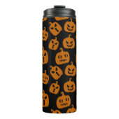 Spooky en Smile Pompoen Thermische Tumbler Thermosbeker (Voorkant)