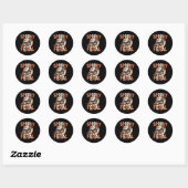 Spooky en wilde wasbeer Halloween Funny Halloween Ronde Sticker (Vel)
