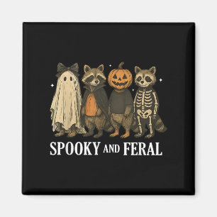 Spooky en wilde wasbeer, Schattigee trendy, Womens Magneet