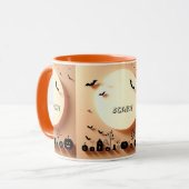 Spooky enge griezelige Halve Jacks Black Bats Sina Mok (Voorkant links)