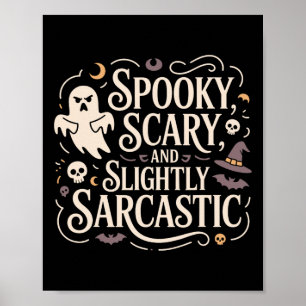 Spooky enge licht sarcastische spook T-shirt Poster