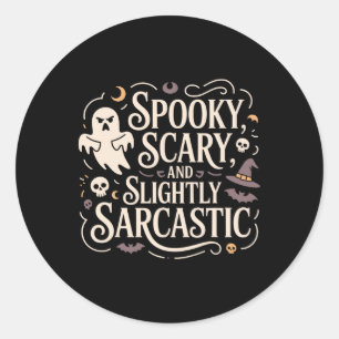 Spooky enge licht sarcastische spook T-shirt Ronde Sticker