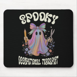 Spooky ergotherapeut Ghost Floral Hallowe Muismat