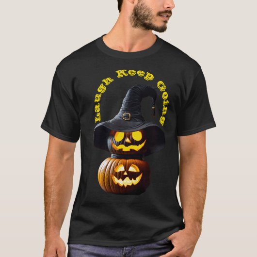 Spooky Evil Bender met Pet en pompoen T-shirt (Voorkant)
