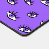 Spooky Evil Eyes Paarse Halloween Bureaumat (Hoek)