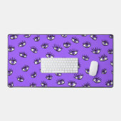 Spooky Evil Eyes Paarse Halloween Bureaumat (Keyboard & Muis)