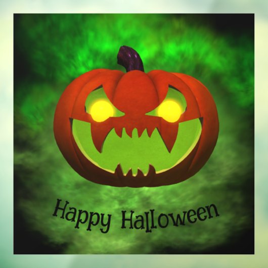 Spooky Evil Halloween Pumpkin Raamsticker (Vel 3)