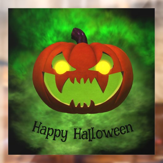 Spooky Evil Halloween Pumpkin Raamsticker (Vel 2)