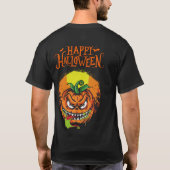 "Spooky Evil Pumpkin Halloween T-Shirt – Trick or  (Achterkant)