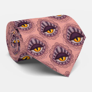 Spooky Eye Pink Witchy Halloween Stropdas