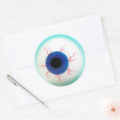Spooky Eyeball Ronde Sticker (Envelop)