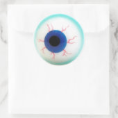 Spooky Eyeball Ronde Sticker (Tas)
