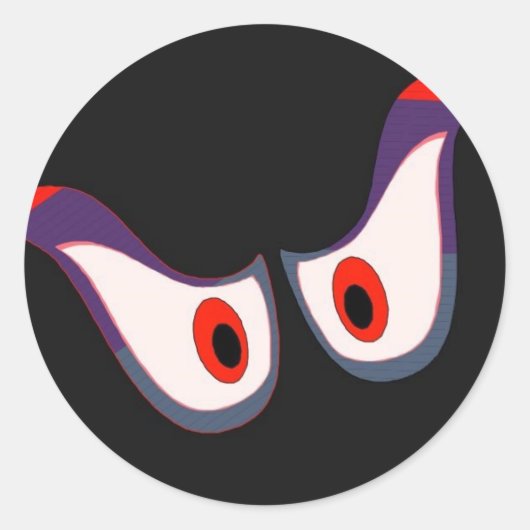 Spooky Eyes Halloween sticker (Voorkant)