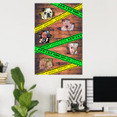 Spooky Family Foto's Halloween Attentie Tape Poster (Thuiskantoor)