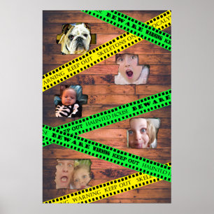 Spooky Family Foto's Halloween Attentie Tape Poster