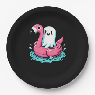 Spooky Flamingo Funny Spooky Zomer Papieren Bordje