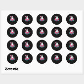 Spooky Flamingo Funny Spooky Zomer Ronde Sticker (Vel)