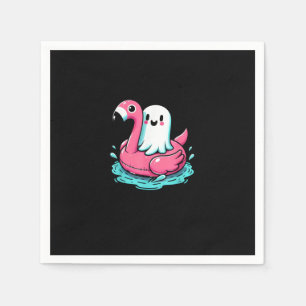 Spooky Flamingo Funny Spooky Zomer Servet