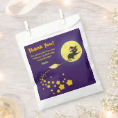 Spooky Flying Witch Black Cat Schattige Bedankt Pa Bedankzakje (Geknipt)