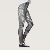 Spooky Forest Black en White Photography Leggings (Rechts)